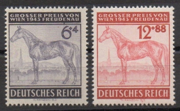 Michel Nr. 857 - 858, Galopprennen postfrisch.